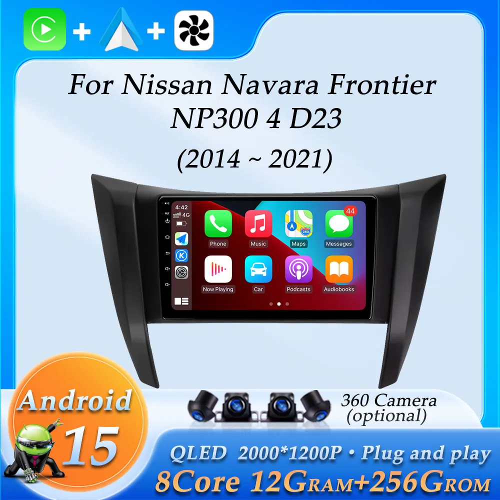 

9 inch for Nissan Navara Frontier NP300 4 D23 2014 - 2021 Wireless CarPlay GPS Navigation Car Radio Video Multimedia Player WiFi
