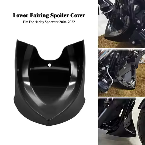 Motorcycle Black Front Chin Fairing Spoiler Lower Air Dam Cover Mudguard For Harley Sportster XL 48 883 1200 Iron 2004-2021 2022