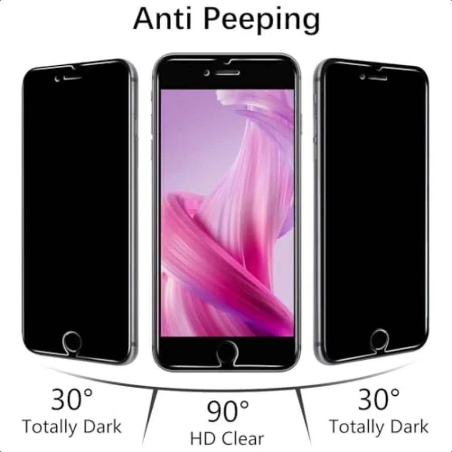 MAYtobe [2 عبوة من شاشة الخصوصية المحمية لهاتف iPhone SE 3 SE 2022 iPhone SE 2 SE 2020 من الزجاج المقسى المضاد للخدش بدون فقاعات