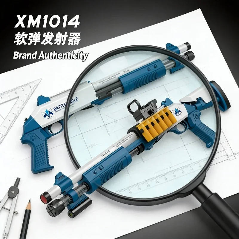

XM1014 Toy Gun Soft Shell Ejection Launcher Foam Dart Pistol Model Manual Plastic Blaster Armas For Kid Adult Outdoor Game