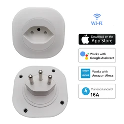 Smart Switzerland Socket Wifi Wireless Plug 16A 220V Voice Control TUYA APP Remote Control Compatible Alexa Google Assistant