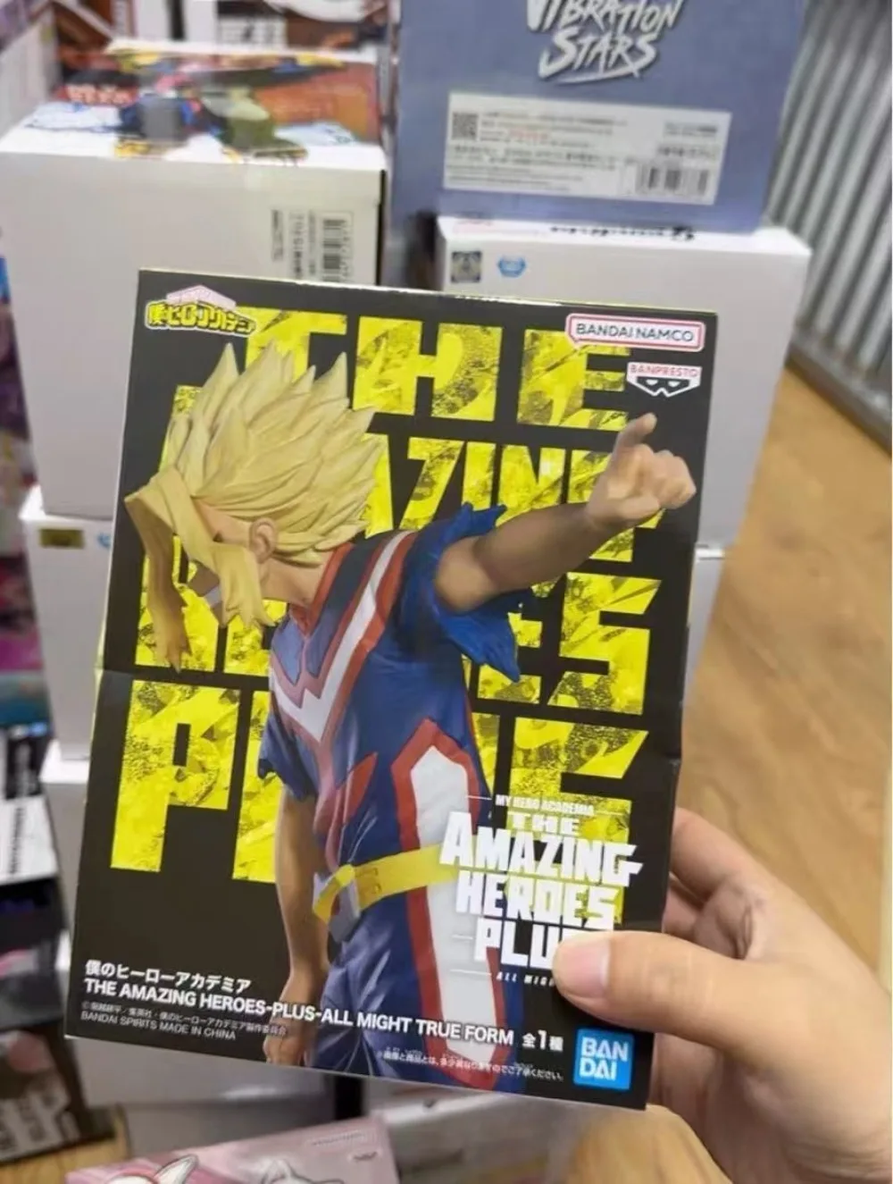 

In stock Bandai Original My hero academia THE All Might Anime Figure Model Toys ornament Collectible Gifts