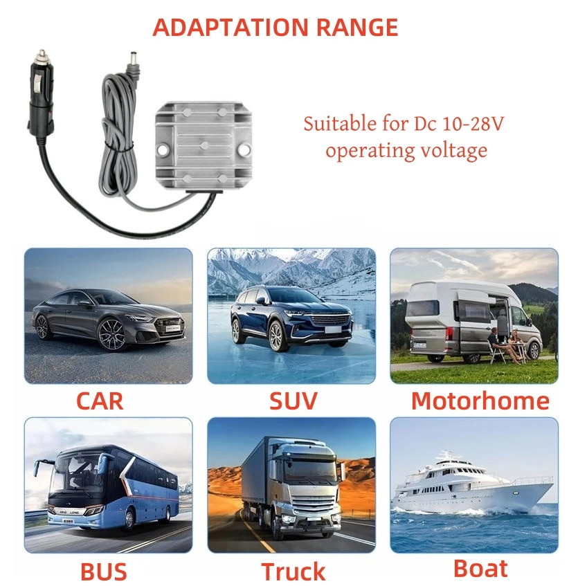 Power Adapter for Starlink Mini 10V-28V to 30V 3.5A 105W | Waterproof Step-Up Converter with 3M DC Cable & Cigarette Plug for RV