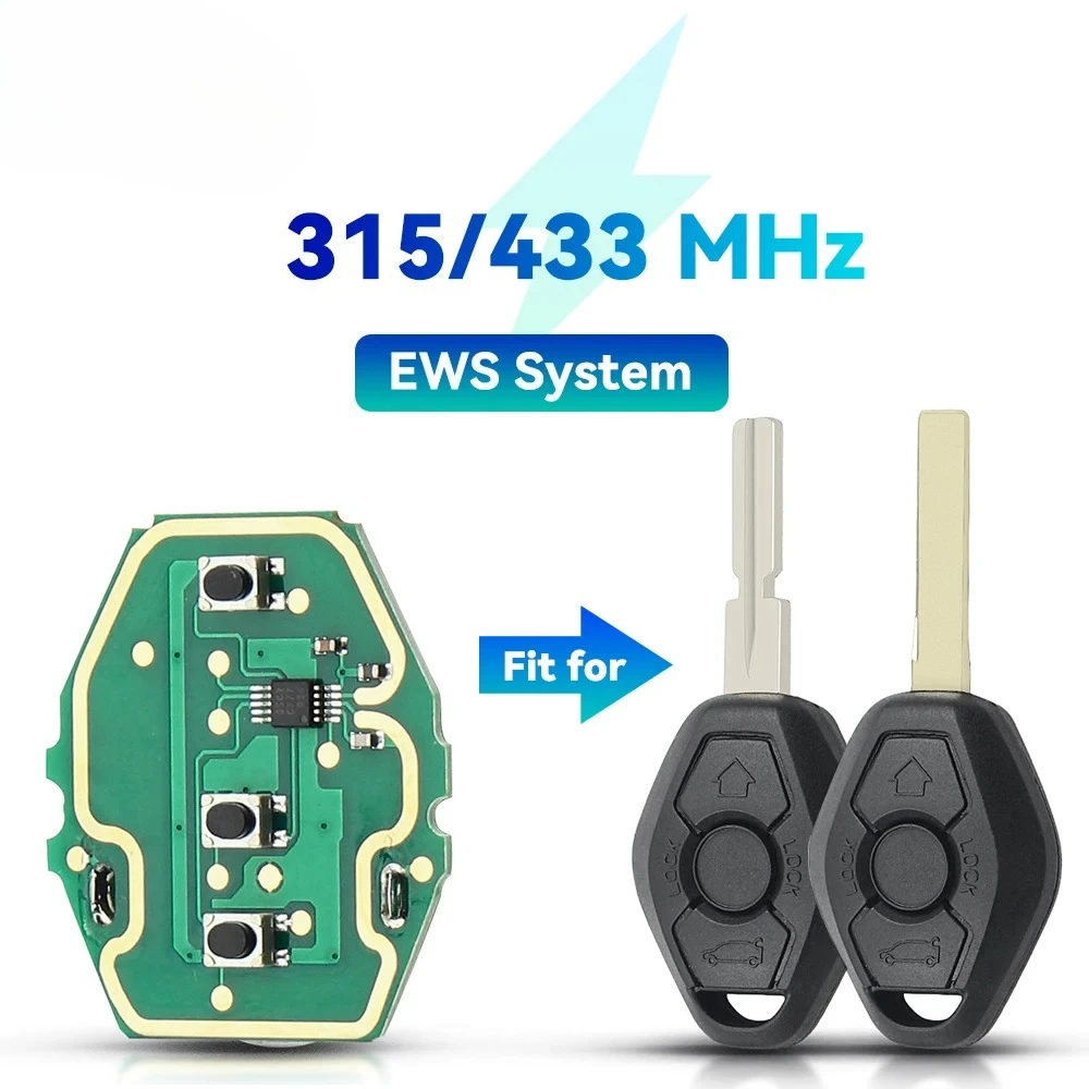 

10 шт. удаленная плата 315/433 МГц для BMW 3 5 X серии 7S E38 E39 E46 EWS System 3BNT Замена ключа бесключевого доступа