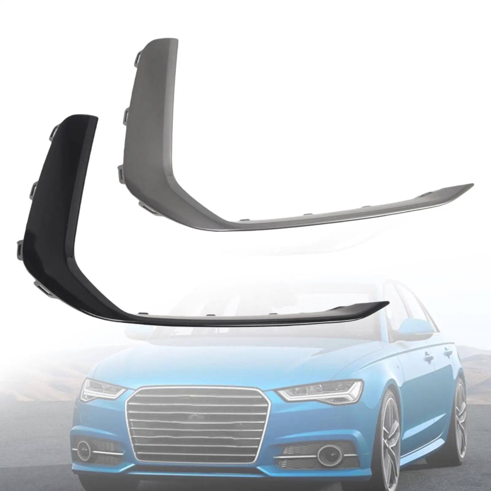 Right Front Lower Bumper Lip Spoiler Splitter Lightweight Automobile Modern 4KD807968B for Audi S6 A6 C8 S-line 2019-2023