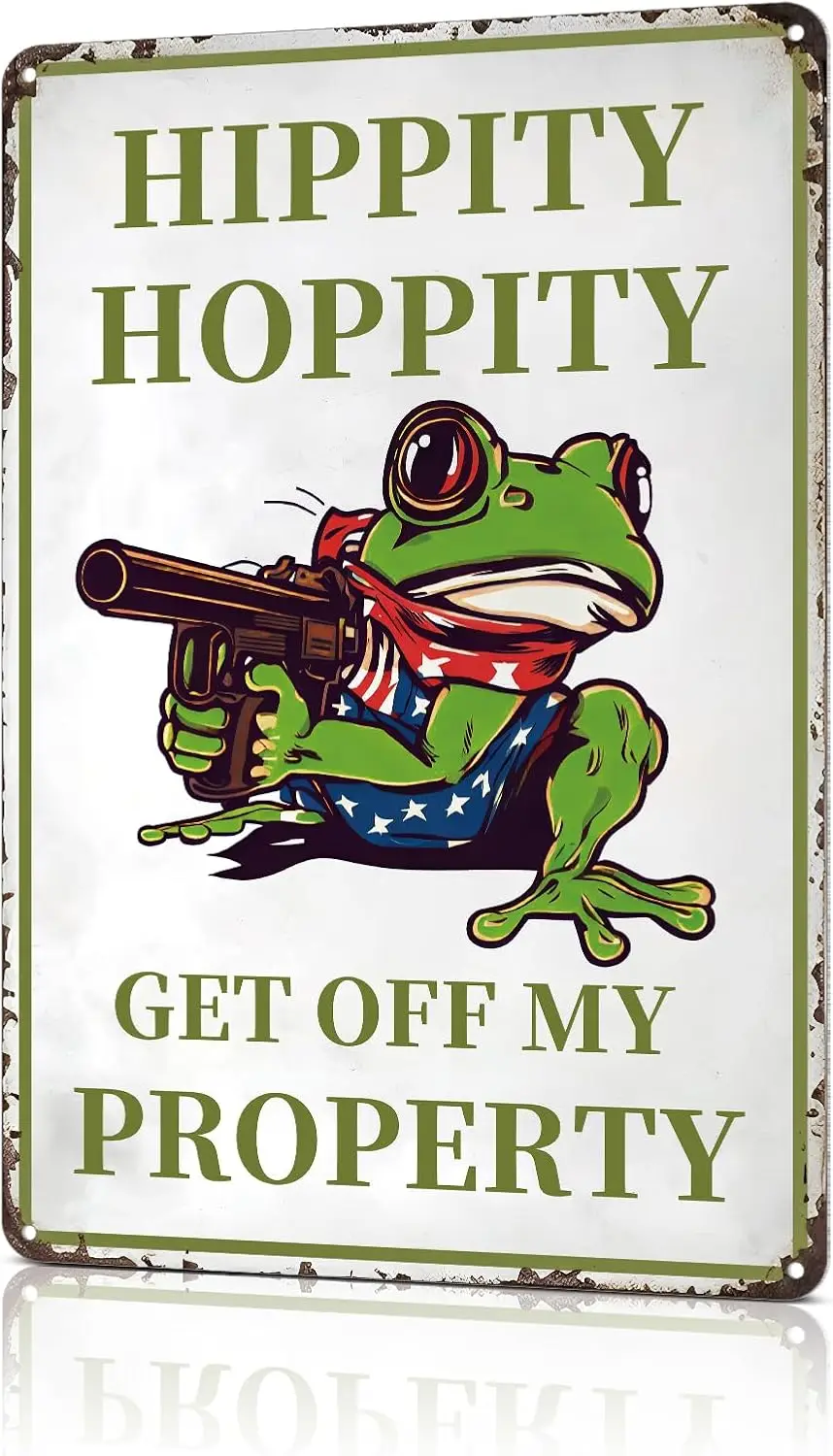 Room Decor Hippity Hoppity Get Off My Property Sign Funny Vi