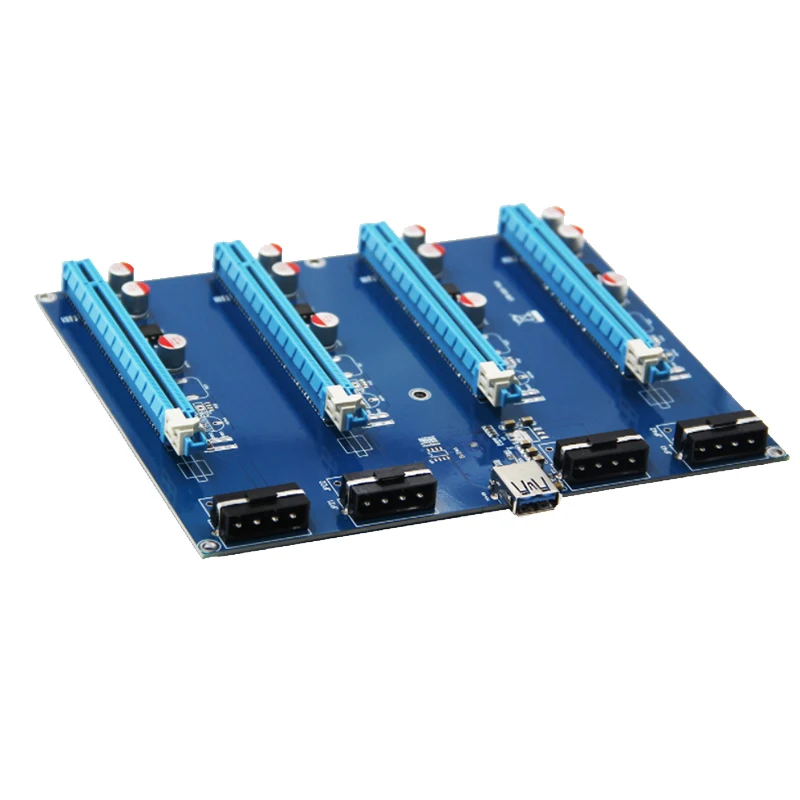 Карта адаптера Pcie-Pcie 1 Drag 4Pci-E To Pcie 1X Slot Карта расширения One Turn Four 1 Turn 4 Карта расширения