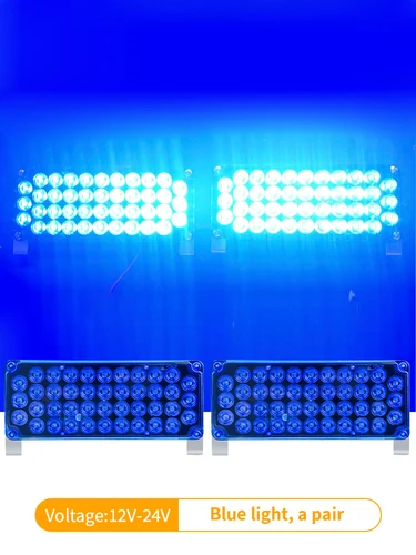Luz intermitente de explosión para camión grande, luz led de señal de advertencia, un arrastre, dos cabinas de seguridad, luz de doble color, 12v, 24v, color azul
