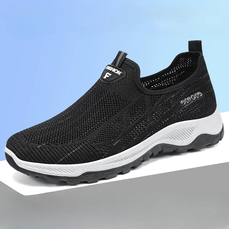 Herren Sommer neue lässige atmungsaktive Mesh Schuhe leichte und bequeme Sportschuhe Papas Herren schuhe