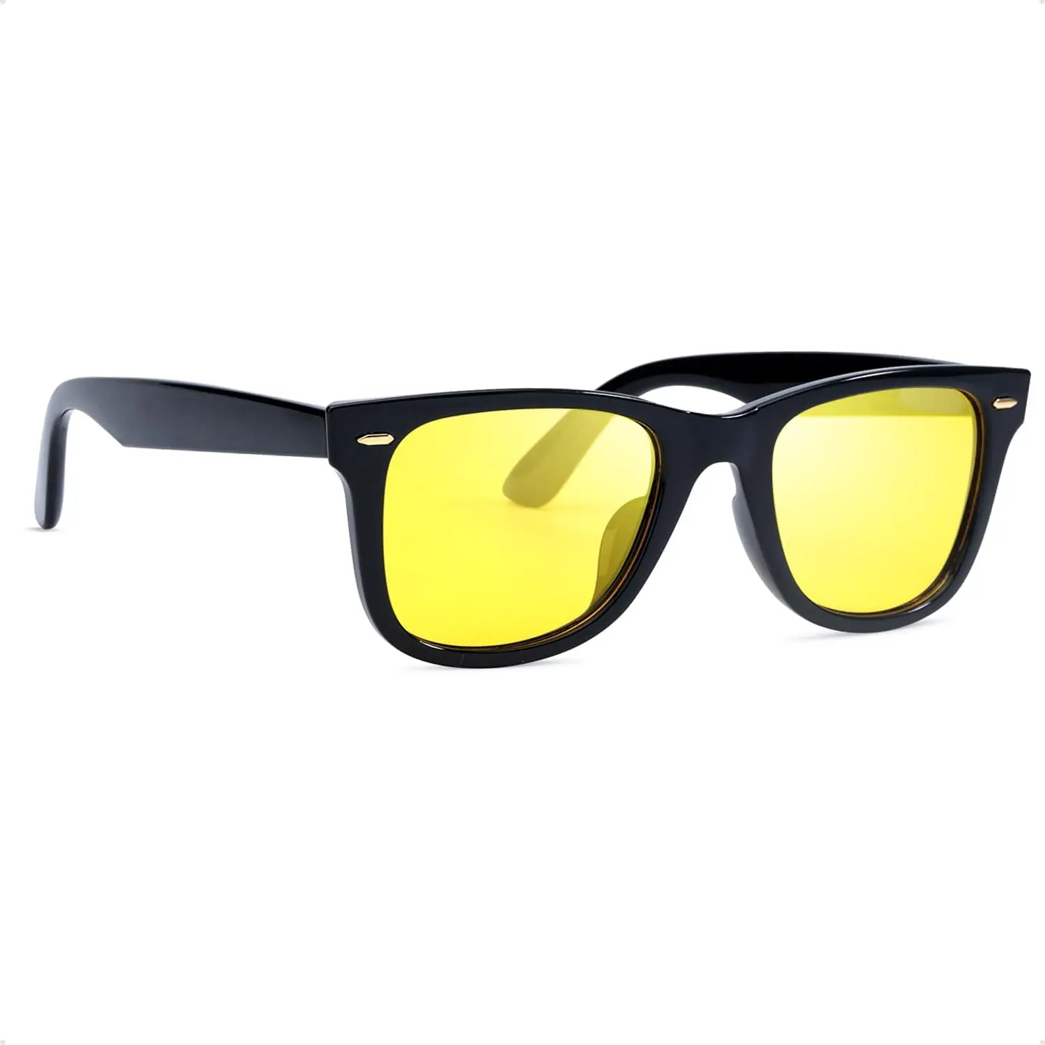 

LVIOE Polarized Night Vision Driving Glasses for Men Women Trendy Yellow Lenses Glasses Anti Glare LN8012