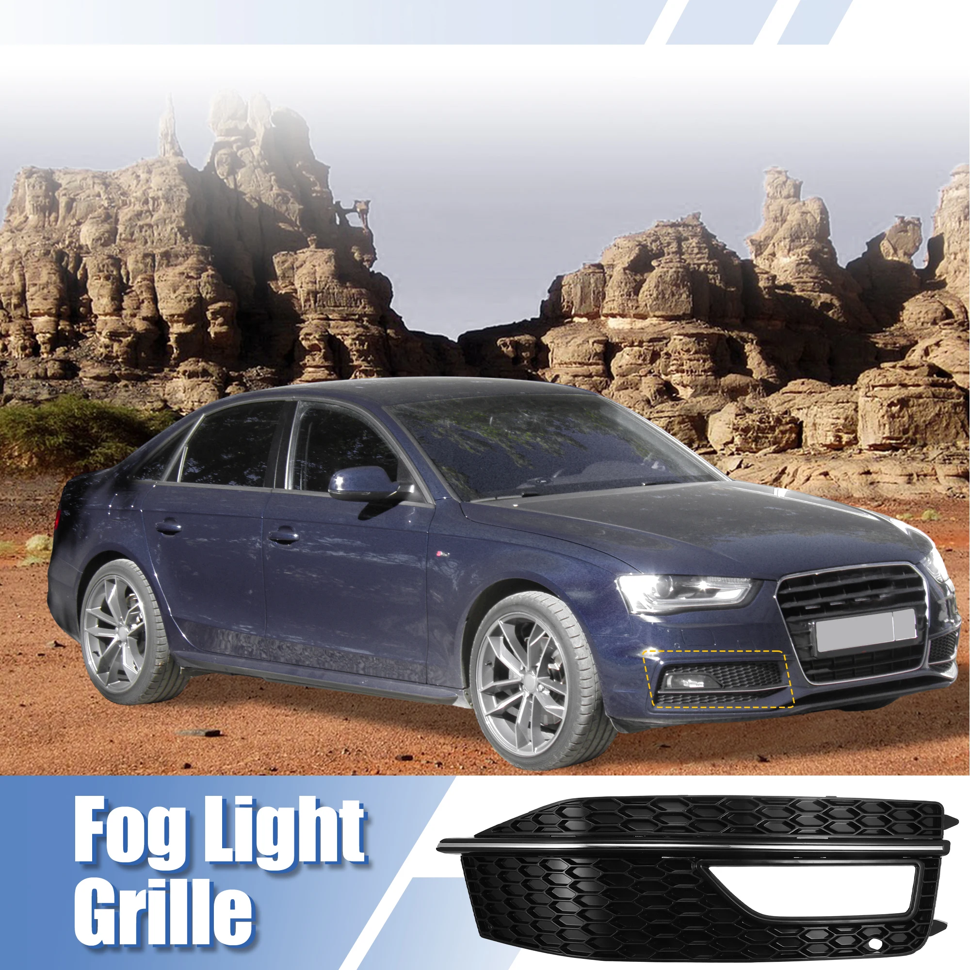 

Uxcell передняя левая и правая противотуманная фара, решетка бампера, крышка для Audi A4 S4 S-line 2013-2015 8K 0807681 L 8K 0807682 M Внешние детали