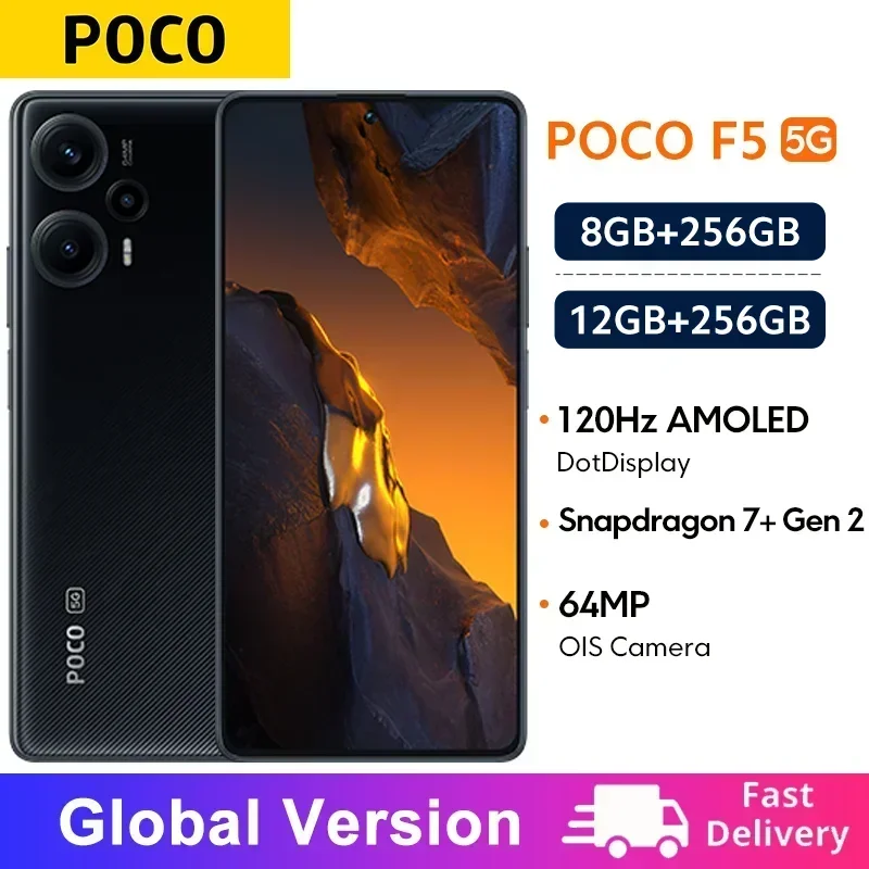 

Глобальная версия POCO F5 5G 8 ГБ 256 ГБ Snapdragon 7+ Gen 2 Octa Core 64MP камера с OIS 67 Вт NFC 120 Гц AMOLED-дисплей