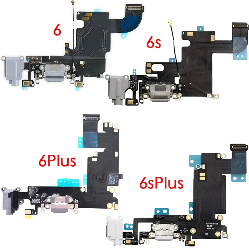 Charging Dock flex for iPhone 6 6p 6s Plus charger port USB connector flex cable microphone headphone audio jack repair parts