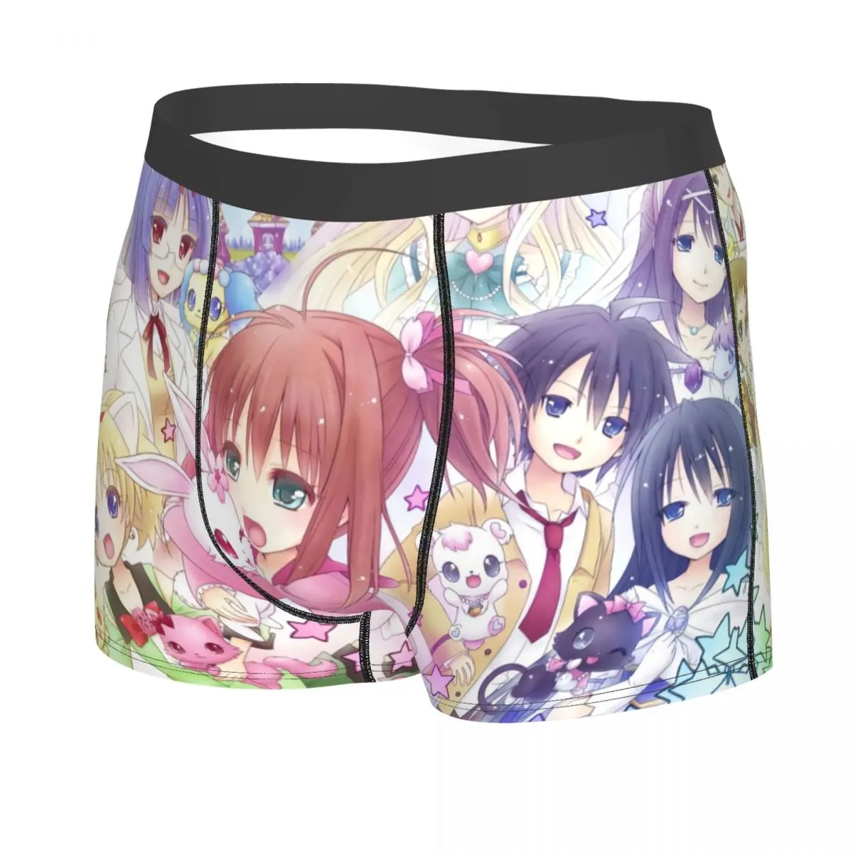 Custom Male Fashion Disney Cartoon Jewelpet Sanrio Japanese Anime Underwear Boxer Briefs Breathable Shorts Panties Underpants