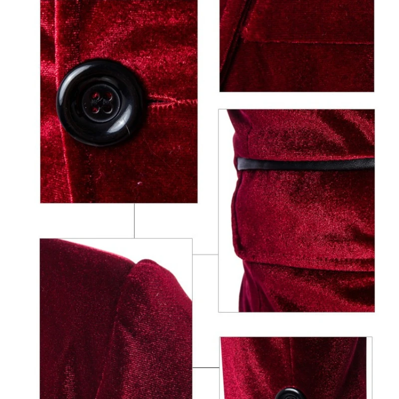 2025 Men's Corduroy Blazer, Slim Fit Single-Breasted Long Sleeve Jacket for Autumn Winter Business Casual, Office Work Wedding
