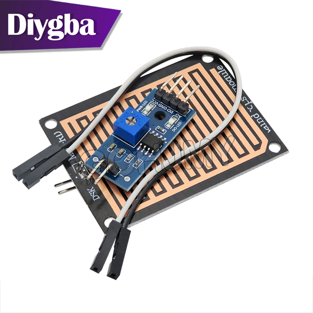 DC 3.3V-5V raindrop detection sensor module, double-sided rain weather module, high humidity sensitivity DIYGBA