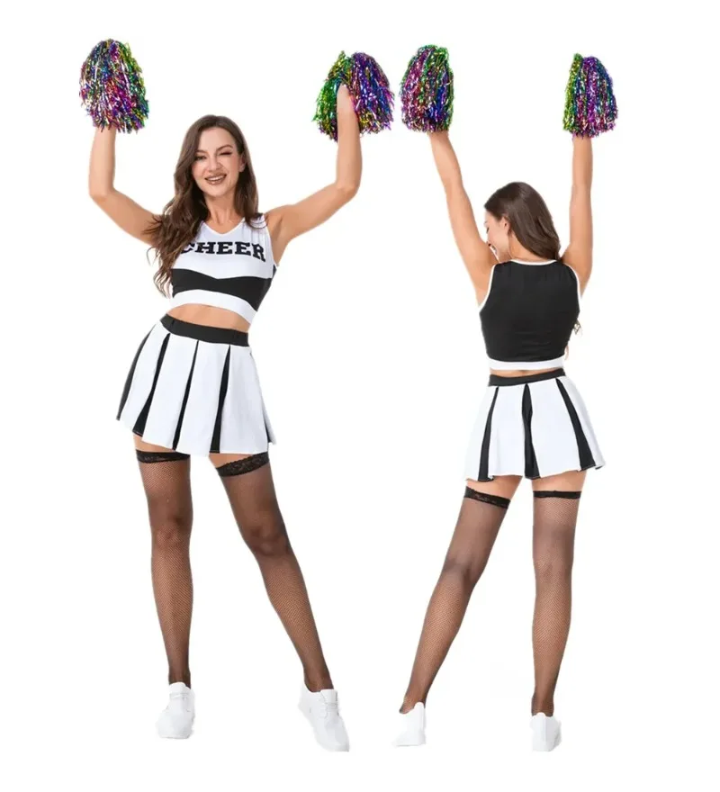 

Костюм черлидера для девочек, униформа черлидинга, школьный топ с плиссированной юбкой, комплекты карнавальных танцевальных нарядов