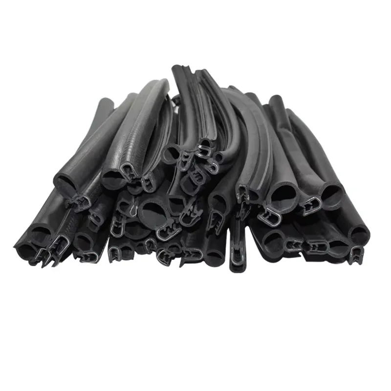 

U Channel car Door Edge Guard Rubber Sealing Strip U Type Double-layers Black Insulation Door Frame Protector Sealing Trim Parts