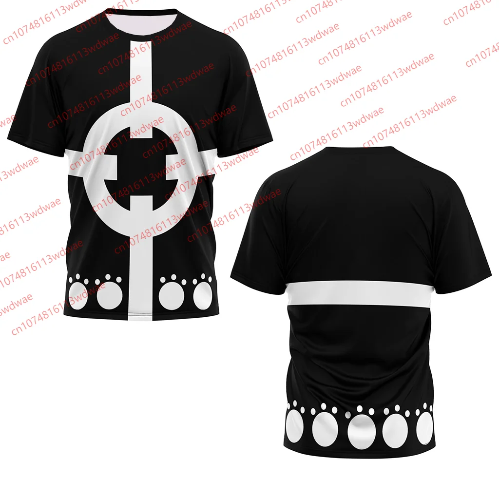 Uma peça chapéu de palha tripulação logotipo t camisa dos homens verão anime luffy pirata crânio impressão vermelho roupas esportivas soltas secagem rápida streetwear