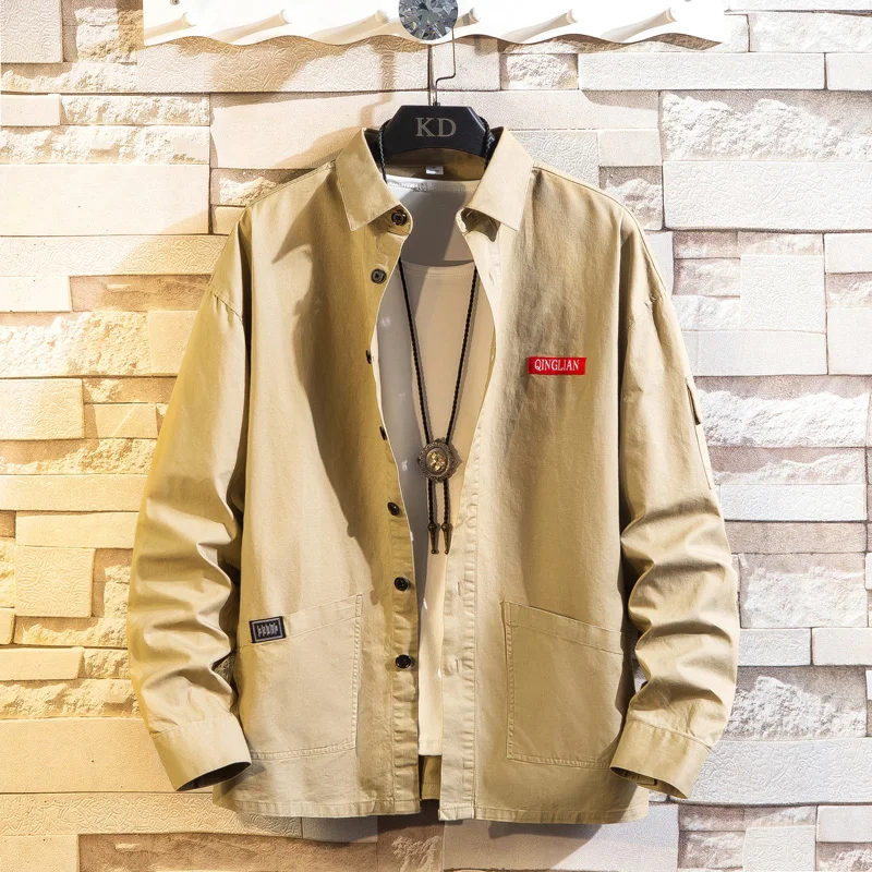 

Casual Long Sleeve Shirt Men's Streetwear Fashion Blouse Streetdress Hombre Male Clothing Summer Camisa Men's Shirts New Youth