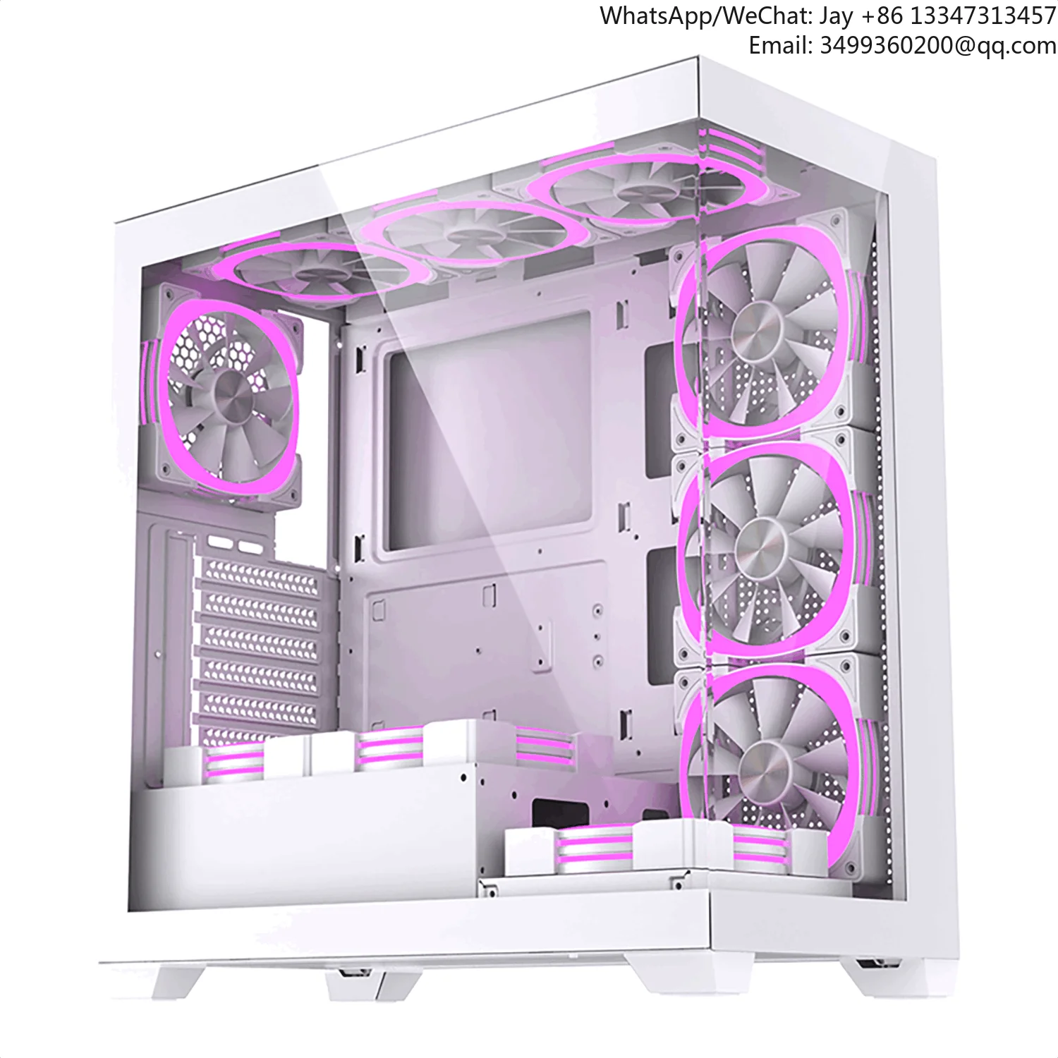 

Новый корпус для игрового компьютера из закаленного стекла ATX/MATX/Mini-ITX, корпус для настольного компьютера ATX