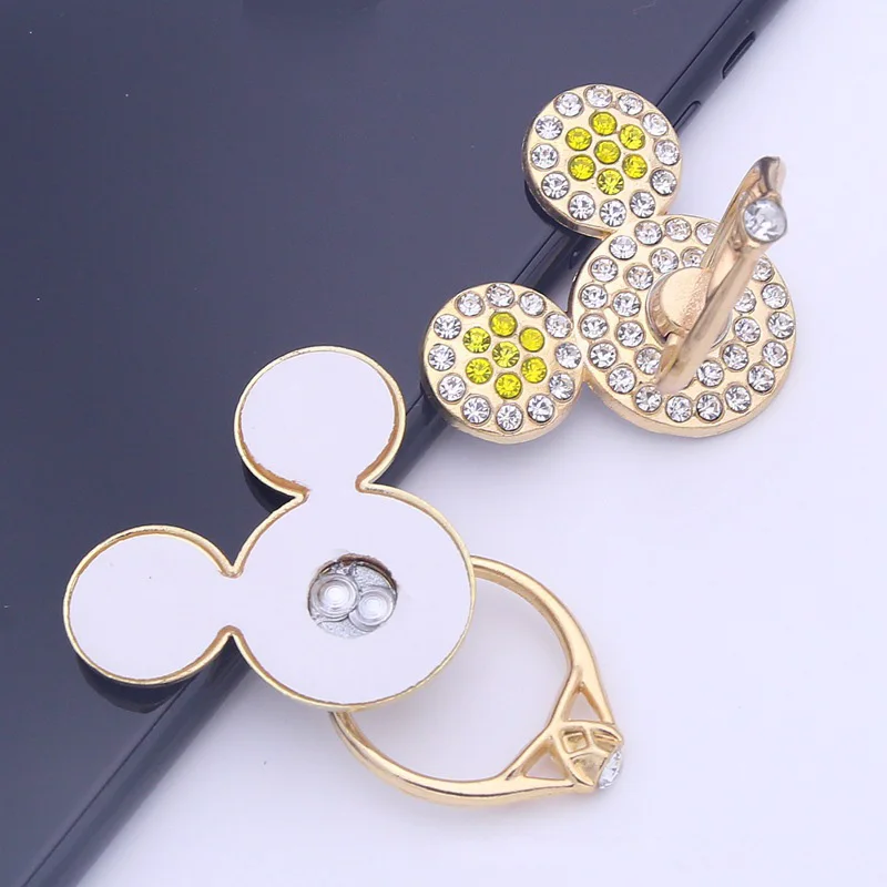 Cartoons Shiny Bear Mouse Style Male Female Universal Folding Replicate Mobile Phone Finger Ring Holder