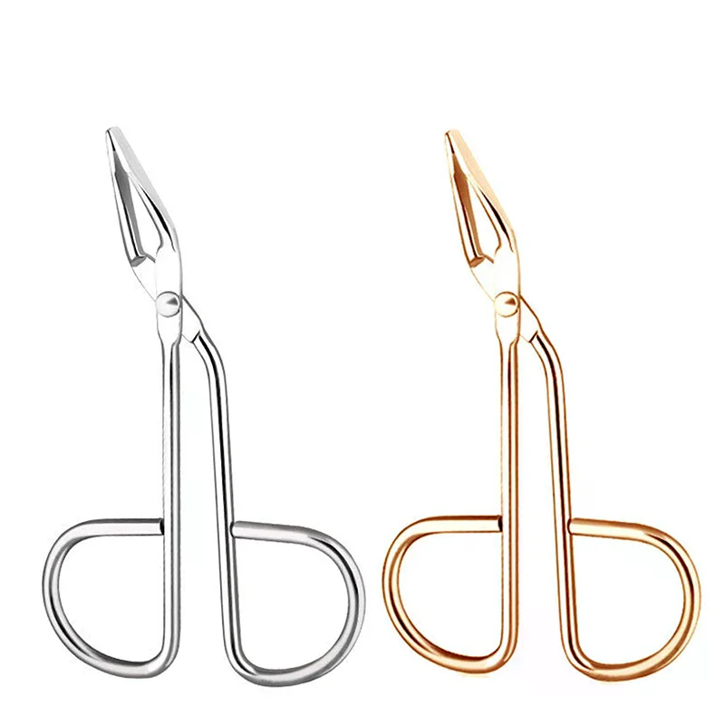 Pince à épiler coudée en acier inoxydable, ciseaux à épiler, pince à épiler oblique, outil de beauté pour l'extension et le maquillage des sourcils