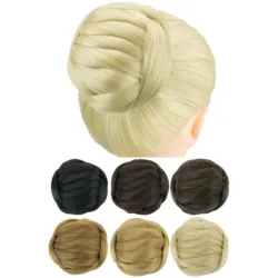 Soowee syntetyczny pleciony Chignon tancerz osłona na włosy pączek treski Scrunchies kok z włosów Updo wesele dla dzieci i kobiet