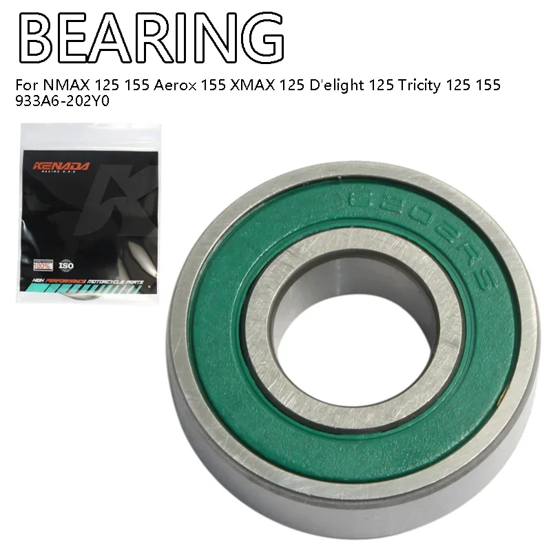 Crankcase Cover CVT Bearing For NMAX / Tricity 125 / 155 Aerox 155 XMAX / D'elight 125 933A6-202Y0