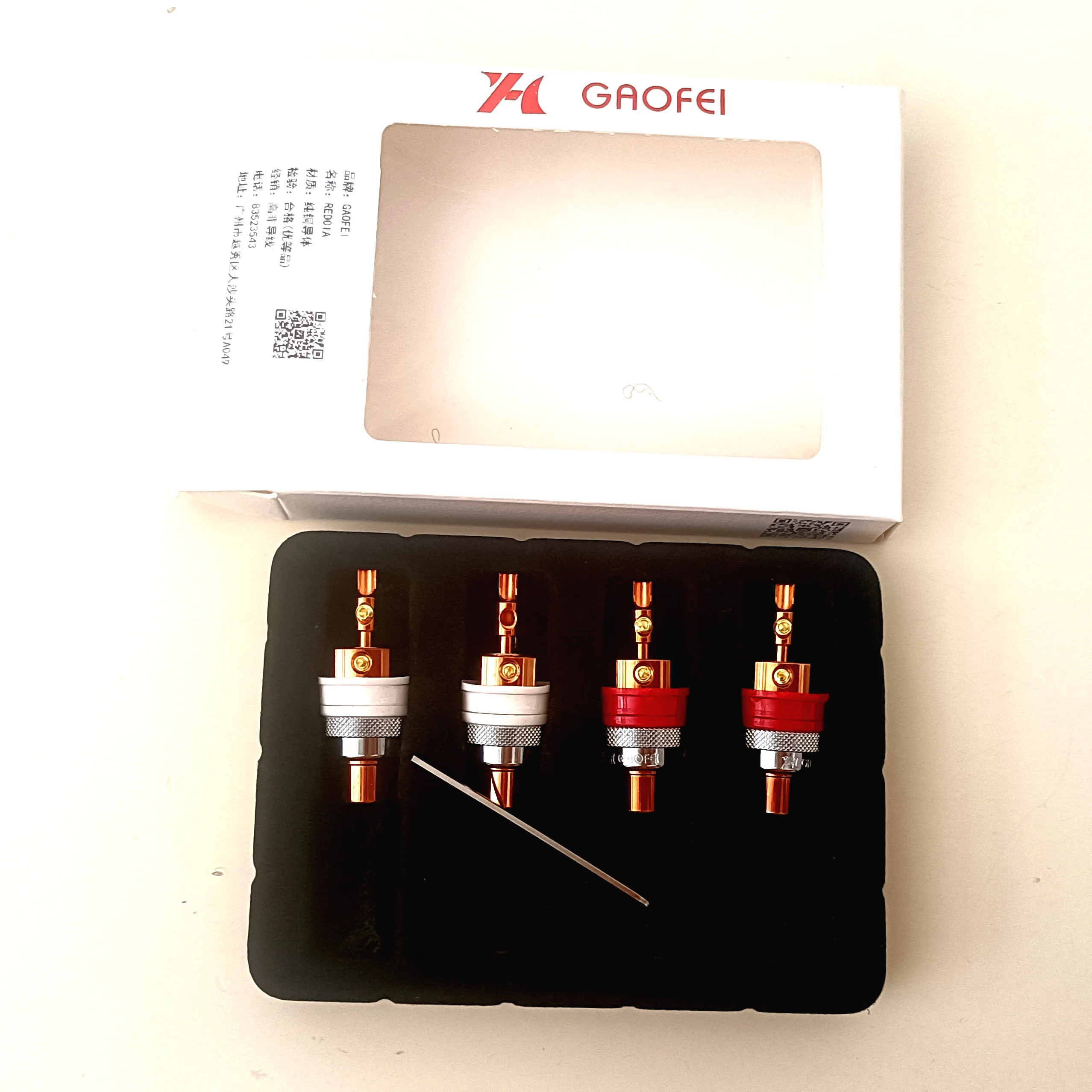 Gaofei Conector RCA Hembra Latón Alta Calidad Audio - imagen 3
