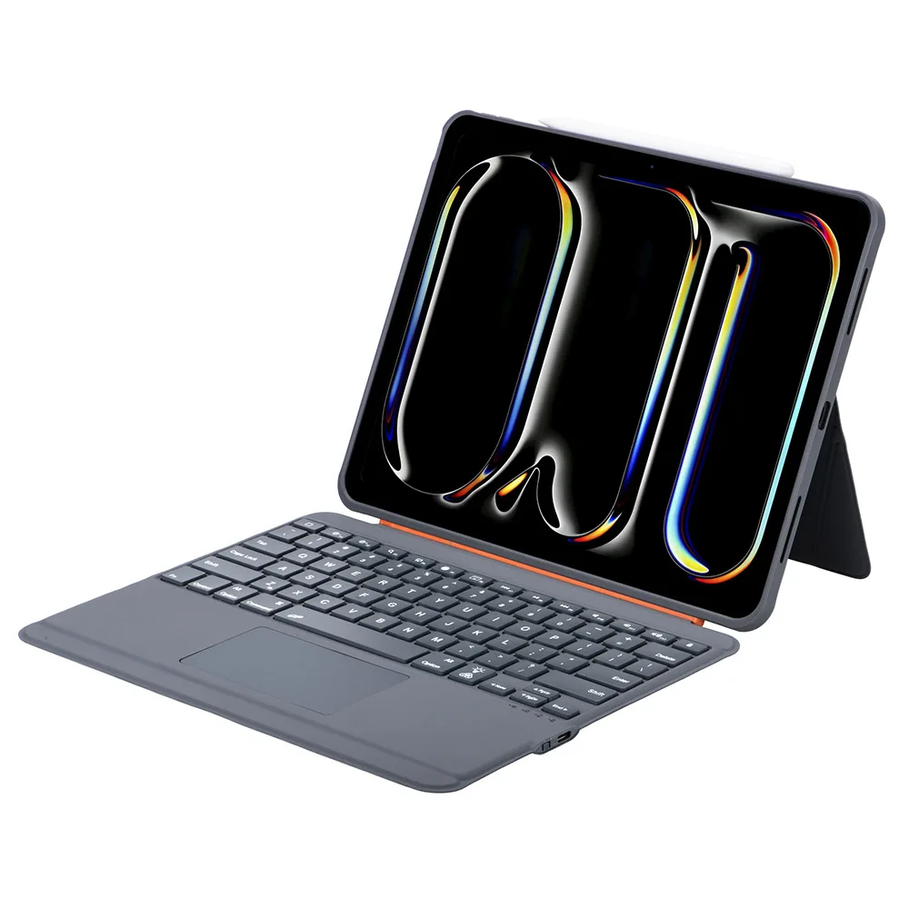 

K09P для iPad Pro 13 (2024) M4, магнитная съемная Bluetooth-совместимая клавиатура с сенсорной панелью и подсветкой + чехол для планшета