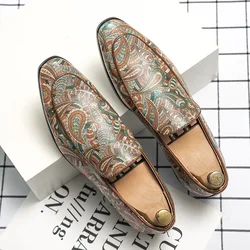 Men's Casual Suede Leather Shoes Four Seasons Anti Slip Business Shoes Fashion Versatile Male Loafers Tide Party Driving Flats