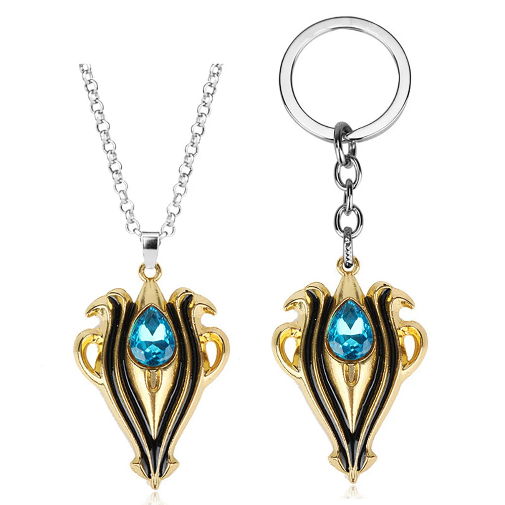 Fire Emblem Keychain For Women Car Keyring Jewelry SRPG Game Fire Symble With Blue Crystal Metal Key Chain Ring Holder Chaveiro