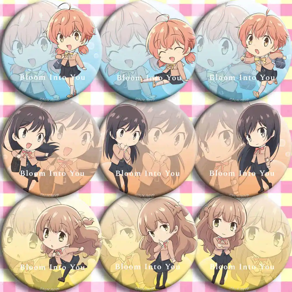 Anime Yagate Kimi Ni Naru Badge Bloom Into You Nanami Touko Koito Yuu Pins Cosplay Cartoon Itabag Bedge Brooch DADGE Xmas Gift