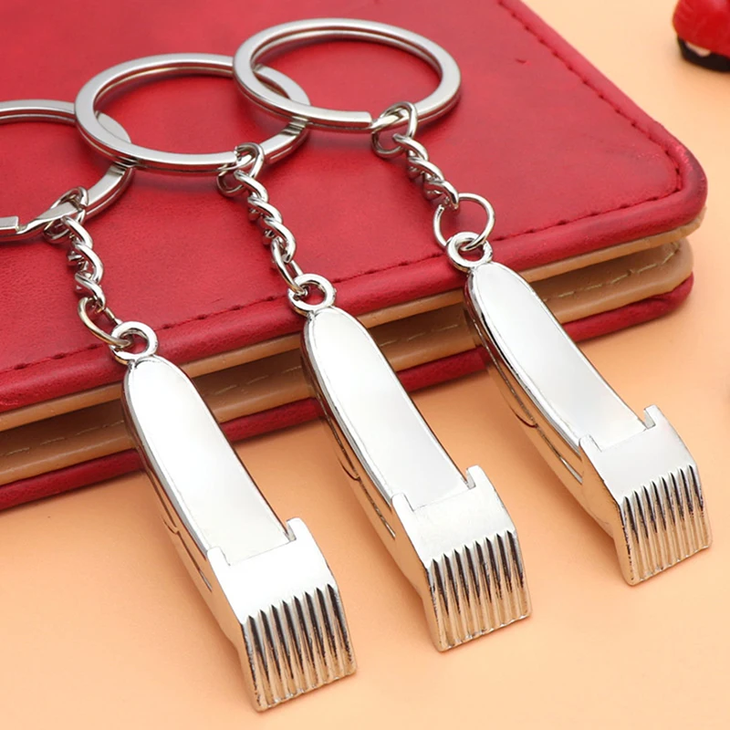 New Barber Shop Hair Dresser Keychain Shaver Pendant Keyring Hair Dresser Jewellery