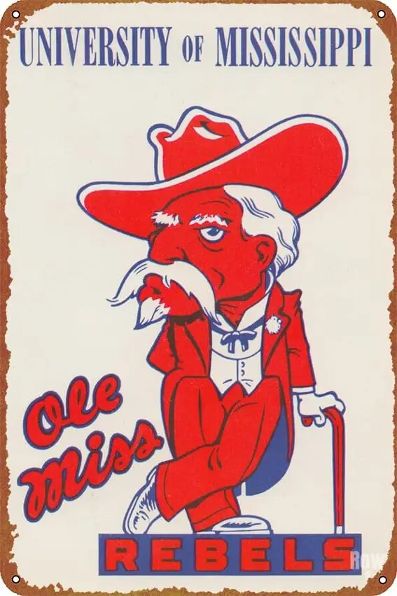 1p,1975 Ole Miss Game Poster - Perfect Wall Decor for Bars, Clubs, Man Caves, Living Rooms, Kitchens, Garages, Bathrooms, and Ho