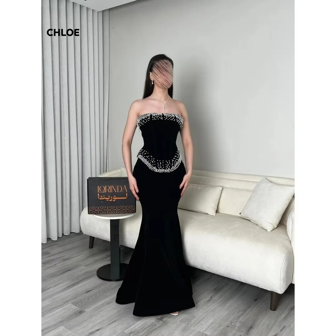 

Черные вечерние платья для женщин: элегантные длинные платья без рукавов, блестящие выпускные платья, бальные платья на заказ