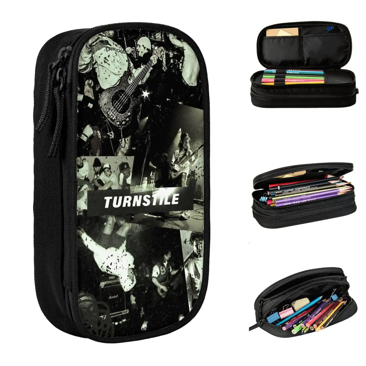 

Large-capacity Pencil Case Turnstile Rock Band Tour Merch Double Layer Pencil Bag Girl Make Up Bag Suprise Gift