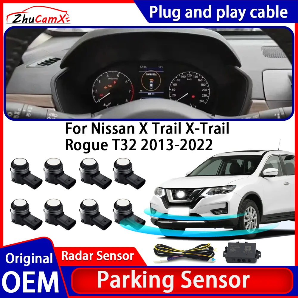 

ZhuCamX OEM Car Parking Sensor Kit Buzzer Alarm Reverse Radar Detector System For Nissan X Trail X-Trail Rogue T32 2013~2022