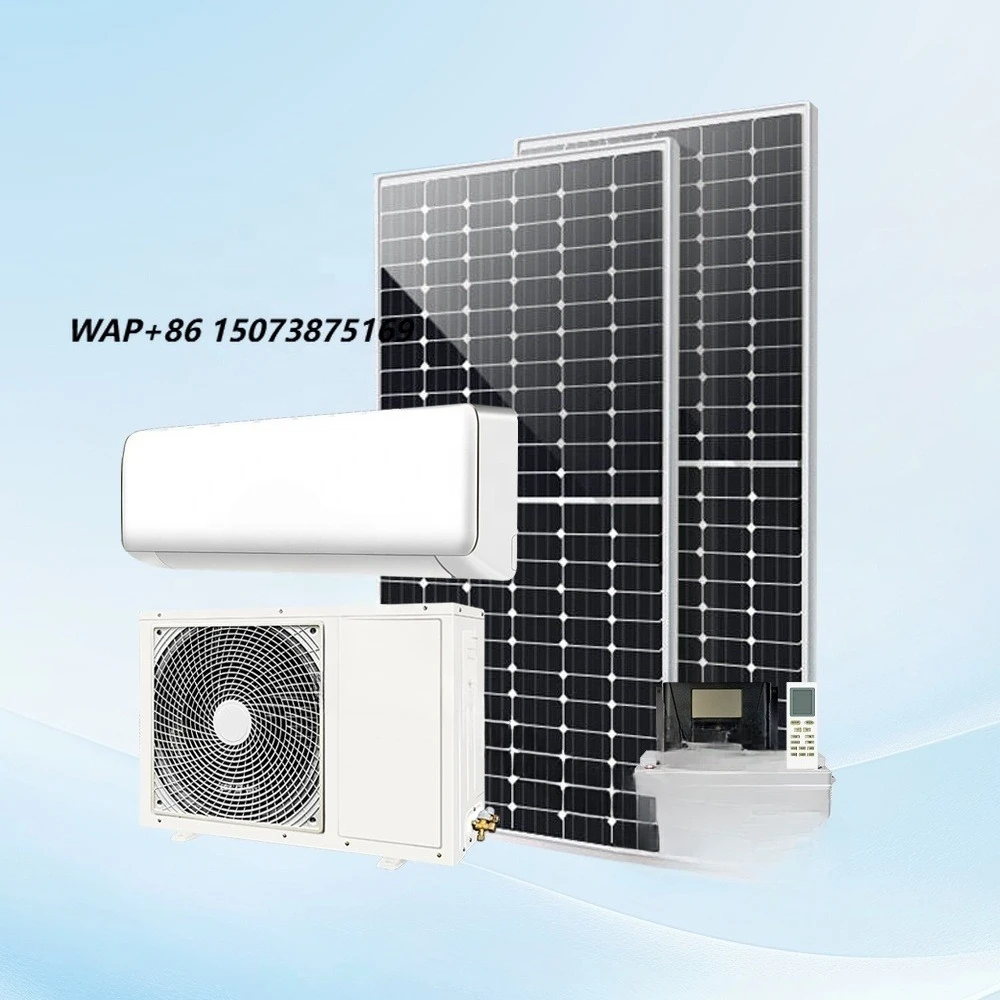 Solar Air Conditioner Photovoltaic Hybrid Cooling Only 9000-18000 Btu Split Climatiseur Solaire for Rural House Villa School