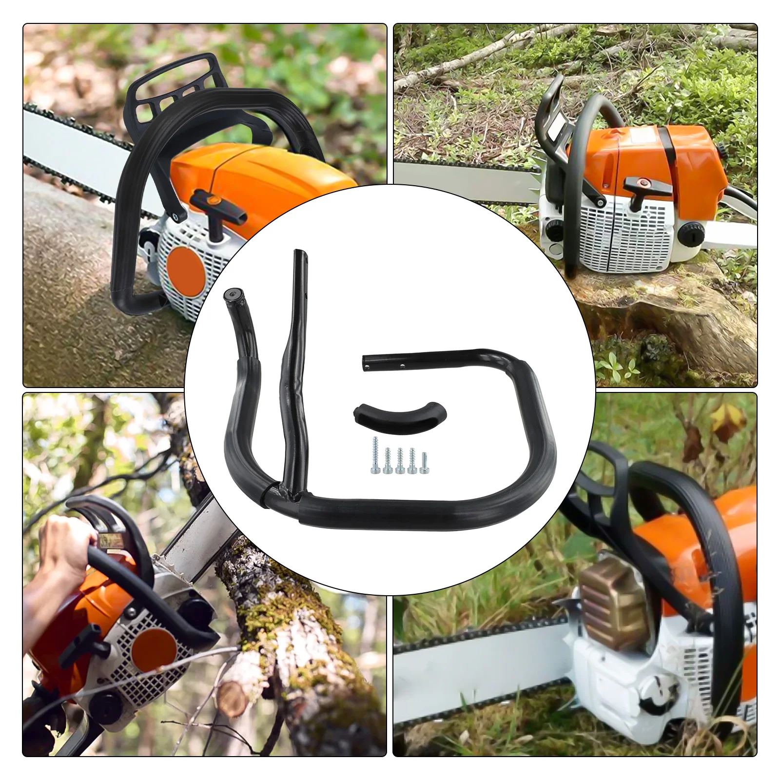 As Shown Wrap Handle Bar Replacement Handle For Chainsaw Engine OEM Replacement Part Fits For MS650 Outdoor Use Handle
