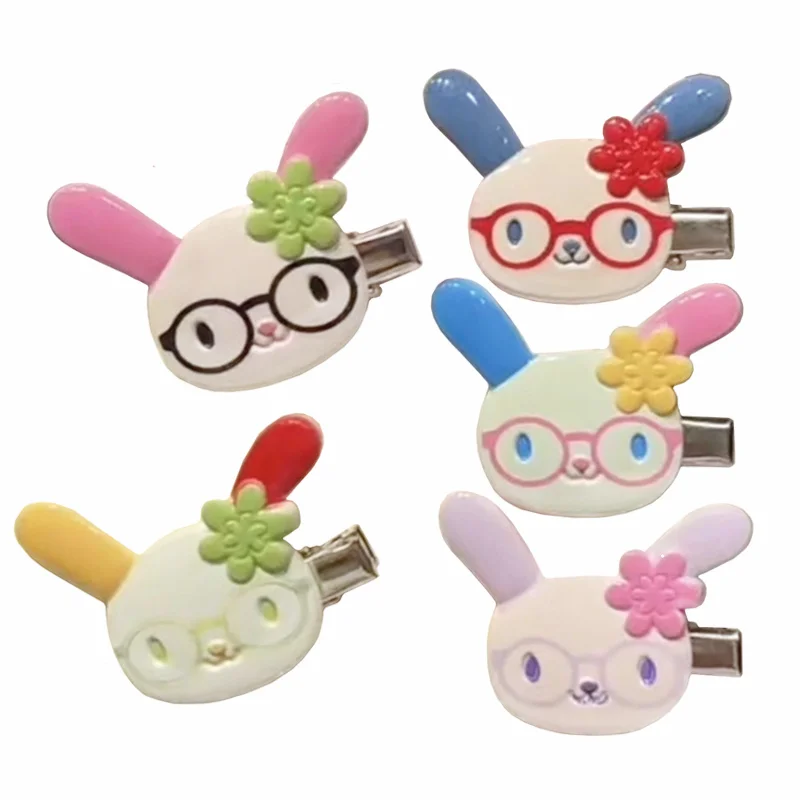 

Милые заколки для волос Usahana, набор из 5 предметов, заколки для волос с изображением кролика и кролика, головные уборы, кавайные аксессуары для волос для девочек и женщин