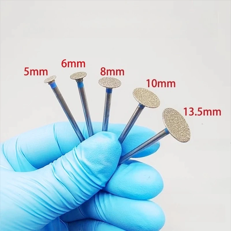 5pcs Dental Material Low Speed Diamond Grinding Head for Dental South Korean Grinding Machine Blade Grinding Wheel Handle 2.35mm
