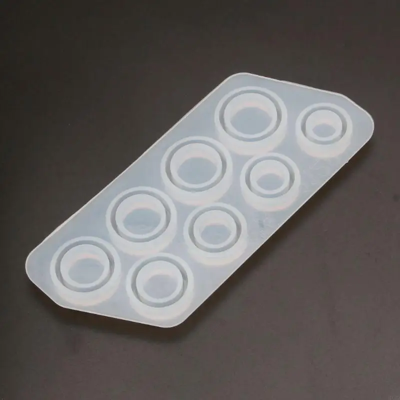 HX6D 8 PCS/Moldes anillo resina Set Moldes anillo silicona Tamaños variados fundición anillo