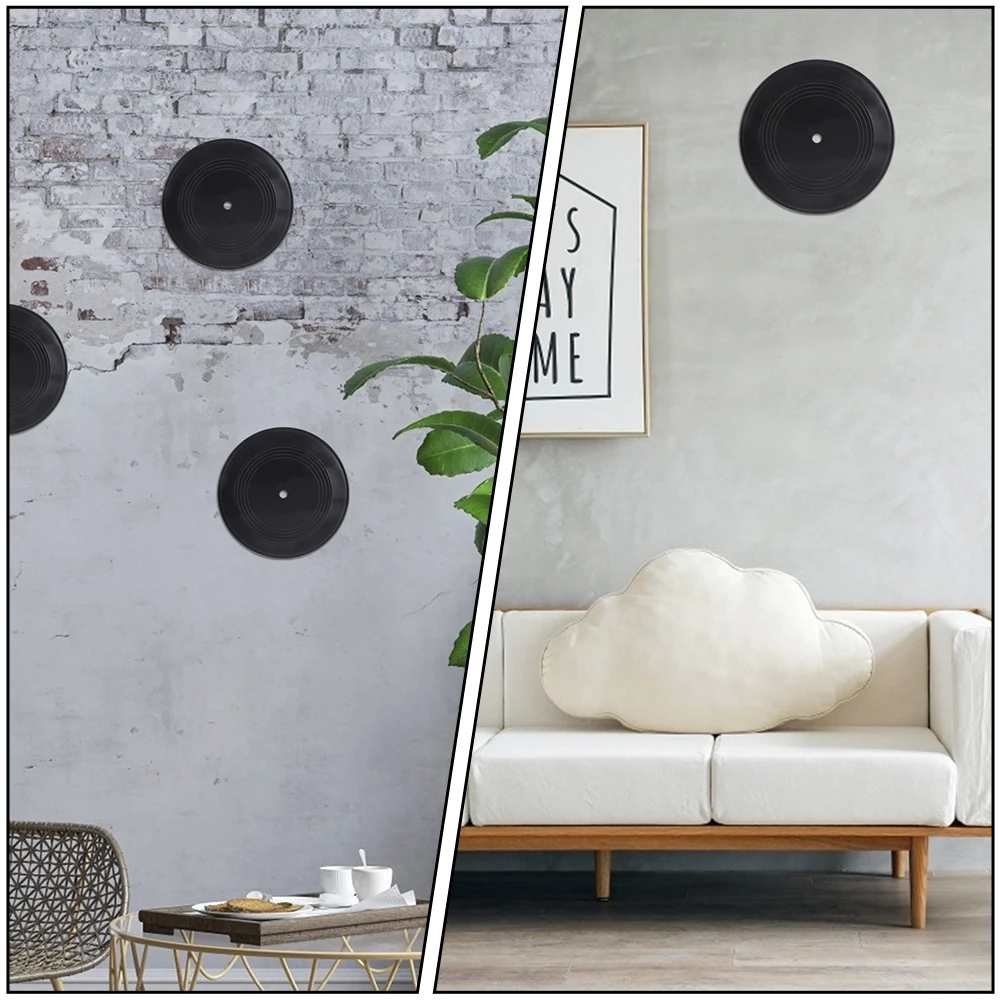 

6 Pcs Decorative Records Vinyl Wall Accessories Retro Vinyls Room Decorations Plastic Bar