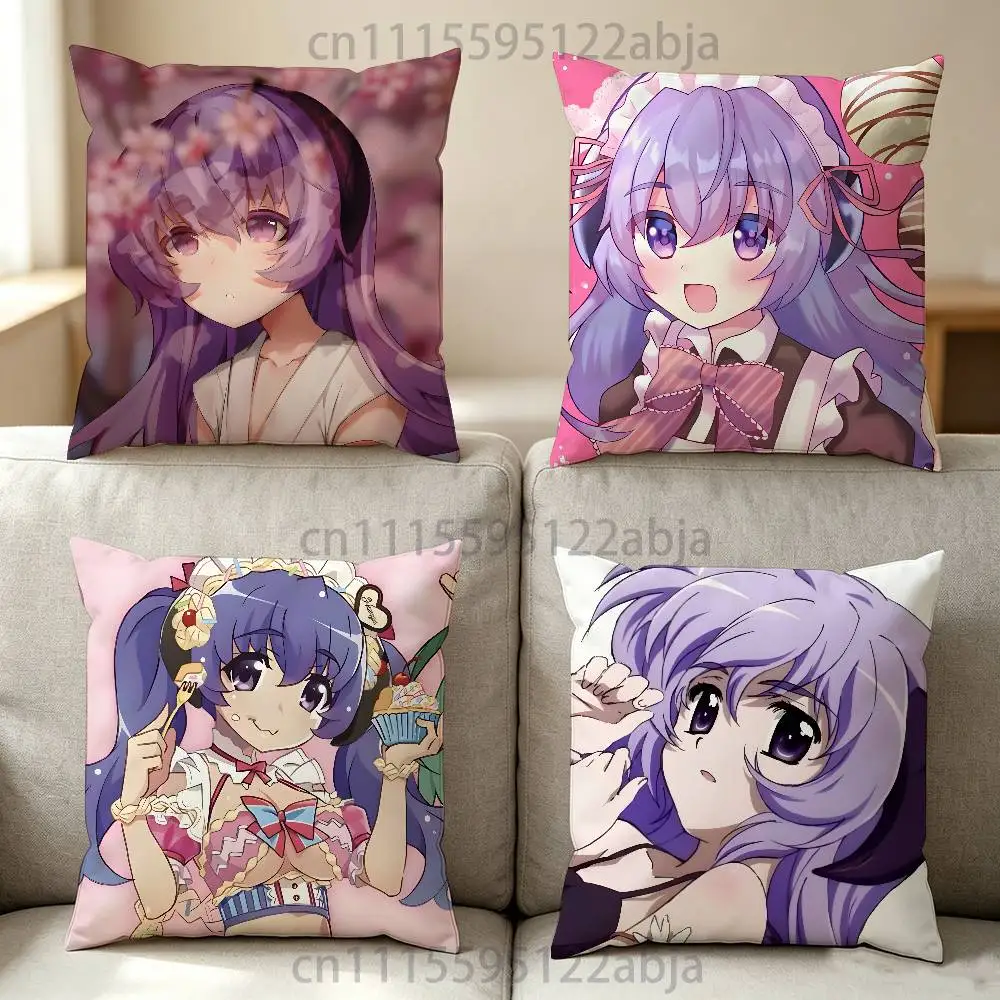 H-Hanyuu Furude Throw Pillow Case 40x40cm Decoration DIY Square Chair Pillowcase Pad Cover