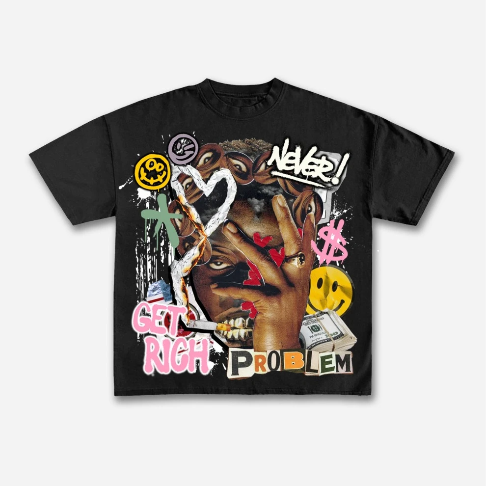 الأكثر من My Opps خمر مجردة رجل الجرافيك القطن تي شيرت الرجال النساء Y2K قصيرة الأكمام المعتاد تي شيرت الشارع الشهير المحملة القمم #3