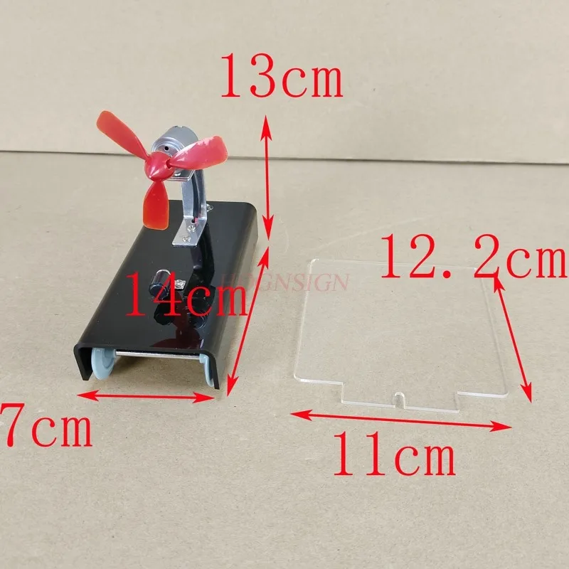 Action force and reaction force Wind trolley Recoil propeller Air recoil dynamic science and physics experiment