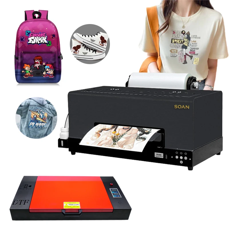A3 33CMSize Roll to Roll Inkjet Label Printing Machine Roll Sticker Printer UV Color Label Printer with Varnish Function