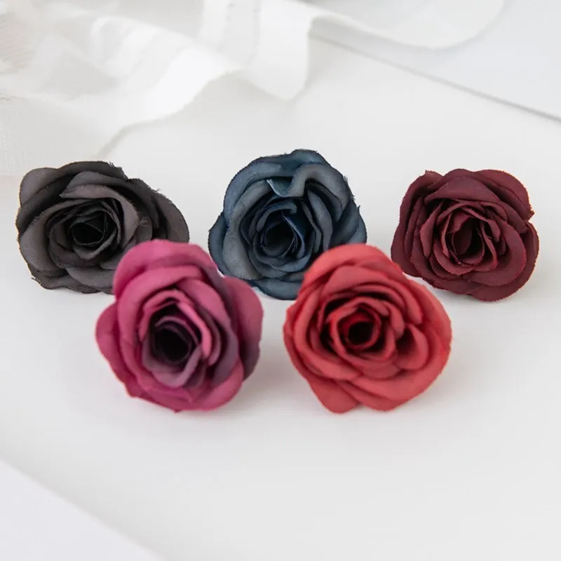 10 Stück Seiden-Kunstblumen Rosenköpfe Großhandel Gartenbogen Heimdekoration Hochzeitsstrauß DIY Blumenvasen-Zubehör – Detail 6